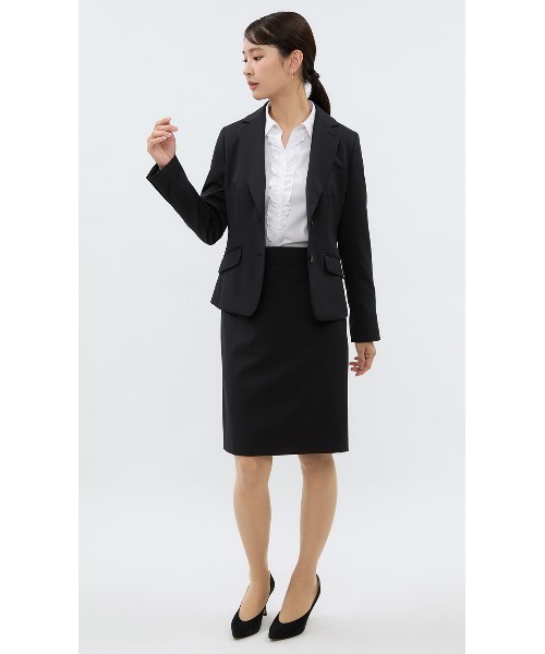 AOYAMA(アオヤマ)の「【テーラードジャケット】自宅で洗える!ベーシックジャケット・黒/無地|セットアップ対応可|リクルートからビジネスまで!(スーツジャケット・レディース・ブラック・15号/13号/11号/9号/7号/5号/17号)」の11枚目の写真