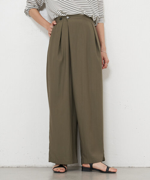 BEARDSLEY（ビアズリー）の「ラップワイドパンツ（その他パンツ・レディース・カーキ/ネイビー・FREE）」の7枚目の写真