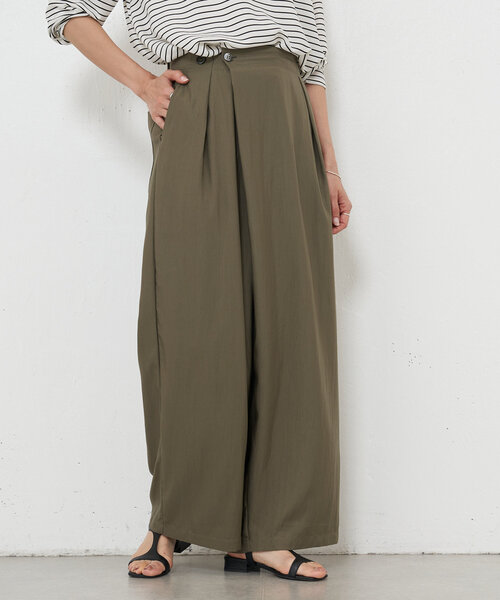 BEARDSLEY（ビアズリー）の「ラップワイドパンツ（その他パンツ・レディース・カーキ/ネイビー・FREE）」の10枚目の写真