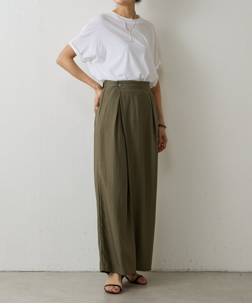 BEARDSLEY（ビアズリー）の「ラップワイドパンツ（その他パンツ・レディース・カーキ/ネイビー・FREE）」の13枚目の写真