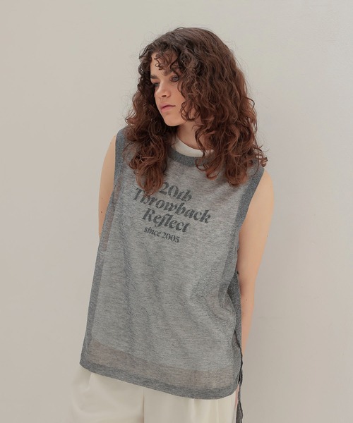 DRESSLAVE（ドレスレイブ）の「ALLONGE sheer sleeveless pull(シアースリーブレスプルオーバー)（ニット/セーター・レディース・ホワイト/グレー/イエロー/ブルー・38）」の2枚目の写真