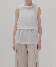 ALLONGE sheer sleeveless pull(シアースリーブレスプルオーバー)