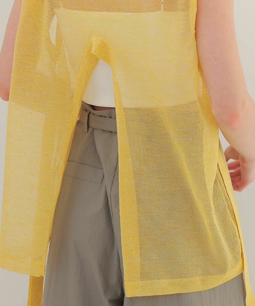 DRESSLAVE（ドレスレイブ）の「ALLONGE sheer sleeveless pull(シアースリーブレスプルオーバー)（ニット/セーター・レディース・ホワイト/グレー/イエロー/ブルー・38）」の8枚目の写真