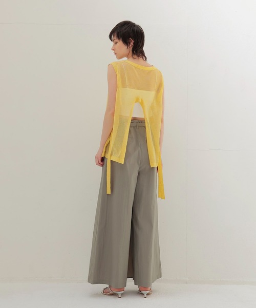 DRESSLAVE（ドレスレイブ）の「ALLONGE sheer sleeveless pull(シアースリーブレスプルオーバー)（ニット/セーター・レディース・ホワイト/グレー/イエロー/ブルー・38）」の11枚目の写真