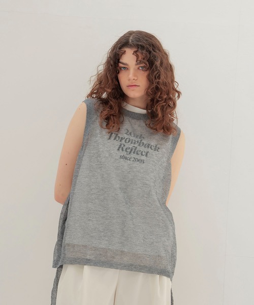DRESSLAVE（ドレスレイブ）の「ALLONGE sheer sleeveless pull(シアースリーブレスプルオーバー)（ニット/セーター・レディース・ホワイト/グレー/イエロー/ブルー・38）」の15枚目の写真