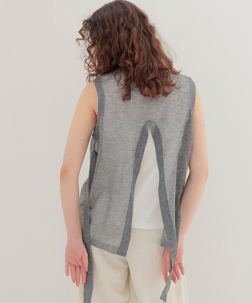 DRESSLAVE（ドレスレイブ）の「ALLONGE sheer sleeveless pull(シアースリーブレスプルオーバー)（ニット/セーター・レディース・ホワイト/グレー/イエロー/ブルー・38）」の17枚目の写真