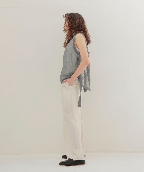 DRESSLAVE（ドレスレイブ）の「ALLONGE sheer sleeveless pull(シアースリーブレスプルオーバー)（ニット/セーター・レディース・ホワイト/グレー/イエロー/ブルー・38）」の19枚目の写真