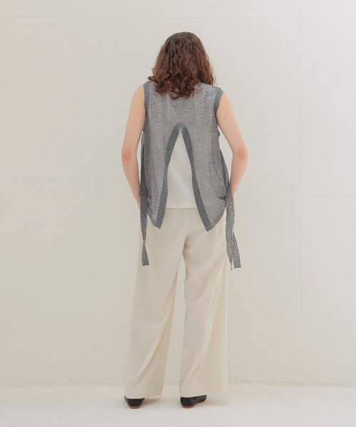 DRESSLAVE（ドレスレイブ）の「ALLONGE sheer sleeveless pull(シアースリーブレスプルオーバー)（ニット/セーター・レディース・ホワイト/グレー/イエロー/ブルー・38）」の20枚目の写真