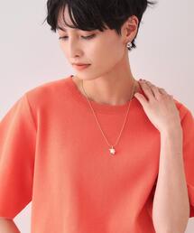 OPAQUE.CLIP | フェイクパール×変形リボン風メタルネックレス(ネックレス)