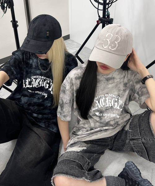 Figments(フィグメンツ)の「ゴシックロゴタイダイビッグT(Tシャツ/カットソー・レディース・ブラック/グレー・FREE)」の20枚目の写真