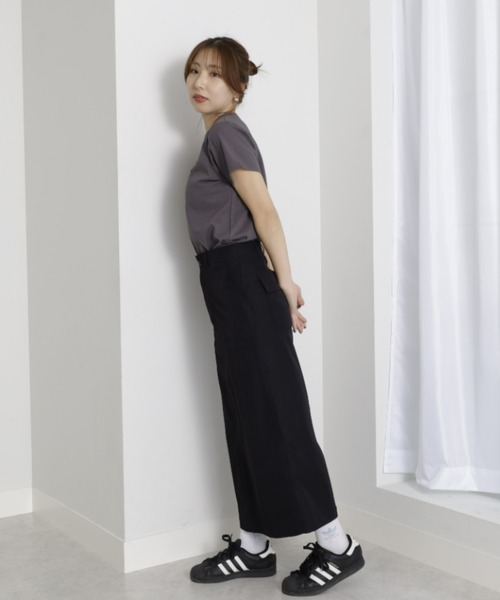 UNDOVE(アンドゥーブ)の「〈UNDOVE〉【UVカット/はっ水/ストレッチ/ペンシルスカート/タイトスカート/スリット入り/ポケット有/カジュアル】ハイウエストベイカースカート(スカート・レディース・カーキ/ブラック・MEDIUM/LARGE/X-LARGE)」の20枚目の写真
