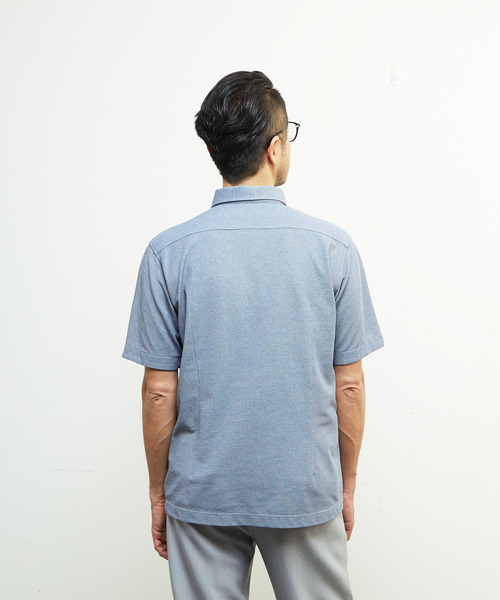 MEN'S MELROSE（メンズメルローズ）の「《WEB限定》COOLMAXカノコ半袖ボタンダウンポロシャツ | 吸水速乾（ポロシャツ・メンズ・ブラック/ネイビー/ブルー・4/2/5/3）」の20枚目の写真