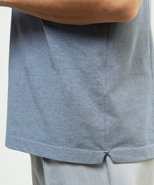 MEN'S MELROSE（メンズメルローズ）の「《WEB限定》COOLMAXカノコ半袖ボタンダウンポロシャツ | 吸水速乾（ポロシャツ・メンズ・ブラック/ネイビー/ブルー・4/2/5/3）」の15枚目の写真