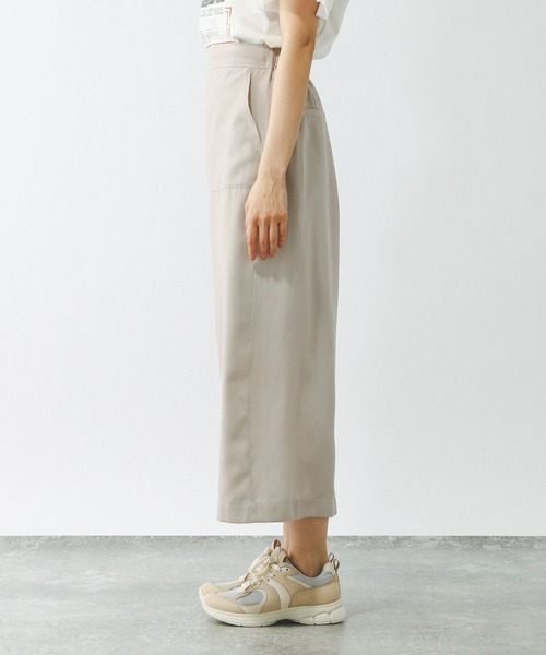 GLOBAL WORK（グローバルワーク）の「スタイルアップリネンIラインスカート/290046（スカート・レディース・ブラック/グレー系その他/オリーブ・MEDIUM/LARGE）」の11枚目の写真