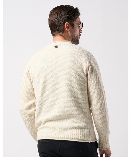 wjk（ダヴルジェイケイ）の「combination knit crew（ニット/セーター・メンズ・ブラック×グレー/ブラック/ホワイト・SMALL/MEDIUM/LARGE/X-LARGE）」の9枚目の写真