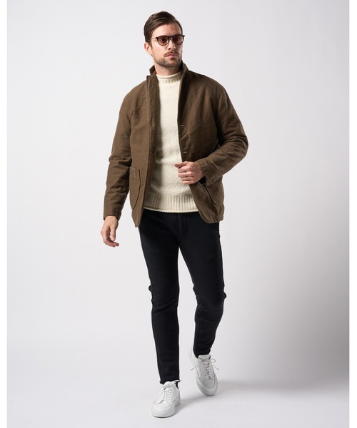 wjk（ダヴルジェイケイ）の「combination knit crew（ニット/セーター・メンズ・ブラック×グレー/ブラック/ホワイト・SMALL/MEDIUM/LARGE/X-LARGE）」の17枚目の写真