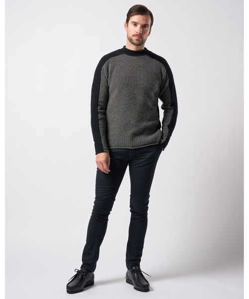 wjk（ダヴルジェイケイ）の「combination knit crew（ニット/セーター・メンズ・ブラック×グレー/ブラック/ホワイト・SMALL/MEDIUM/LARGE/X-LARGE）」の18枚目の写真