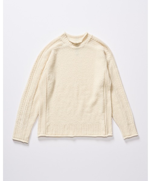 wjk（ダヴルジェイケイ）の「combination knit crew（ニット/セーター・メンズ・ブラック×グレー/ブラック/ホワイト・SMALL/MEDIUM/LARGE/X-LARGE）」の22枚目の写真