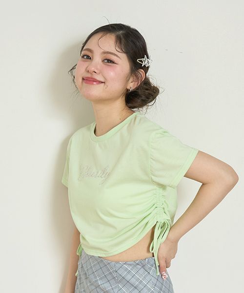セール】ストーンロゴ半袖Tシャツ【韓国ファッション】（Tシャツ