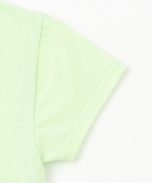 Mi-je(ミジェ)の「ViVi9月号掲載ストーンロゴ半袖Tシャツ【韓国ファッション】(Tシャツ/カットソー・レディース・オフホワイト/ライトグリーン/カラフル・F)」の11枚目の写真