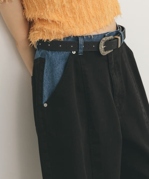 KBF（ケイビーエフ）の「コンチョベルト（ベルト・レディース・ブラック/ブラウン・ONE）」の4枚目の写真