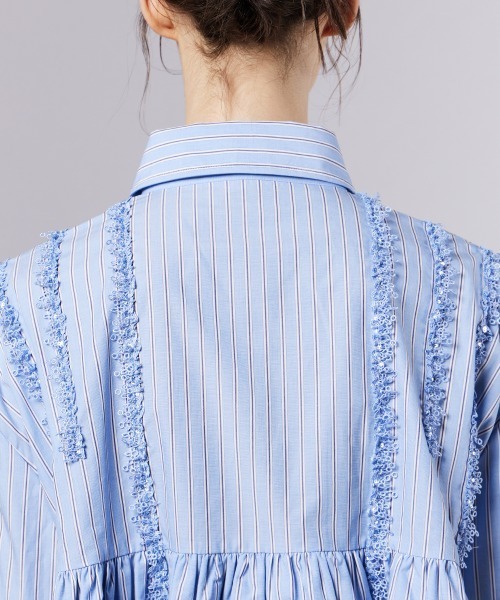 DOUBLE STANDARD CLOTHING（ダブルスタンダードクロージング）の「スパンレースフレアブラウス（WEB限定）（シャツ/ブラウス・レディース・サックスブルー・FREE）」の11枚目の写真