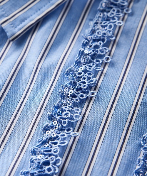 DOUBLE STANDARD CLOTHING（ダブルスタンダードクロージング）の「スパンレースフレアブラウス（WEB限定）（シャツ/ブラウス・レディース・サックスブルー・FREE）」の15枚目の写真