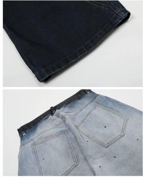 FreeZone(フリーゾーン)の「インクグラデーションワイドテーパードデニム(デニムパンツ・メンズ・ブルー・S/M/L)」の17枚目の写真