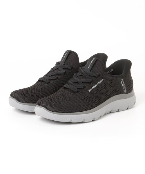 SKECHERS(スケッチャーズ)の「SKECHERS SLIP-INS SUMMITS-PERFOスケッチャーズ スリップインズ サミッツ パーフォ(スニーカー・レディース・ブラック/ホワイト・25cm/25.5cm/26cm/26.5cm/27cm/27.5cm/28cm)」の1枚目の写真