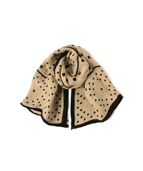 manipuri(マニプリ)の「manipuri / ジオメトリック ドット ストール(ストール/ショール・レディース・ベージュ・ONE SIZE)」の7枚目の写真