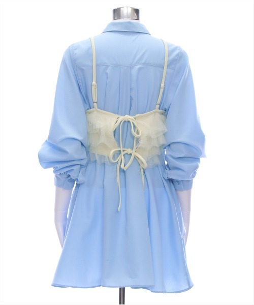 clear（クリア）の「マルチwayリボン付きミニワンピ&ビスチェセット[チュール アシメ ガーリー セットアップ]≪再入荷≫（ワンピース・レディース・オフホワイト/サックスブルー/イエロー・F）」の19枚目の写真