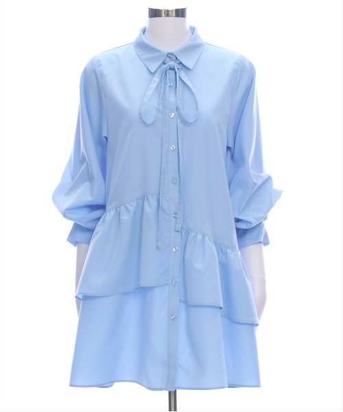 clear（クリア）の「マルチwayリボン付きミニワンピ&ビスチェセット[チュール アシメ ガーリー セットアップ]≪再入荷≫（ワンピース・レディース・オフホワイト/サックスブルー/イエロー・F）」の15枚目の写真