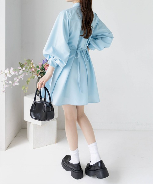 clear（クリア）の「マルチwayリボン付きミニワンピ&ビスチェセット[チュール アシメ ガーリー セットアップ]≪再入荷≫（ワンピース・レディース・オフホワイト/サックスブルー/イエロー・F）」の6枚目の写真