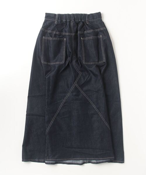 vent blanc(ヴァンブラン)の「SF : denicher 6oz DENIMフロントタックSK(デニムスカート・レディース・インディゴブルー/ダークインディゴブルー・FREE)」の3枚目の写真