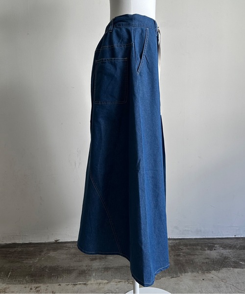 vent blanc(ヴァンブラン)の「SF : denicher 6oz DENIMフロントタックSK(デニムスカート・レディース・インディゴブルー/ダークインディゴブルー・FREE)」の10枚目の写真