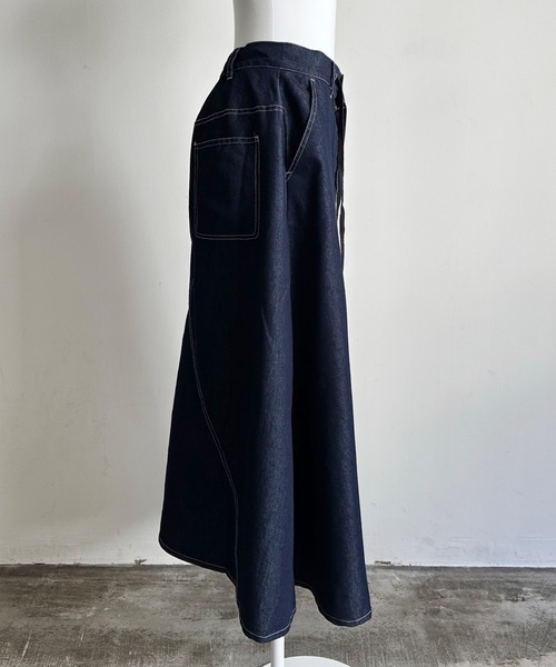 vent blanc(ヴァンブラン)の「SF : denicher 6oz DENIMフロントタックSK(デニムスカート・レディース・インディゴブルー/ダークインディゴブルー・FREE)」の16枚目の写真
