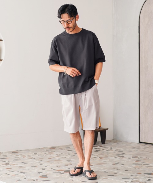 jiggys shop（ジギーズショップ）の「クルーネック サマーニット 5分袖Tシャツ（ニット/セーター・メンズ・ホワイト/チャコールグレー/グレー系その他/ホワイト系その他2/ホワイト系その他/ブラック系その他/ライトブルー/ブラック・MEDIUM/LARGE/X-LARGE）」の20枚目の写真