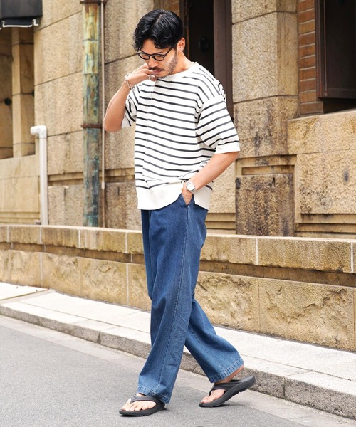 jiggys shop（ジギーズショップ）の「クルーネック サマーニット 5分袖Tシャツ（ニット/セーター・メンズ・ホワイト/チャコールグレー/グレー系その他/ホワイト系その他2/ホワイト系その他/ブラック系その他/ライトブルー/ブラック・MEDIUM/LARGE/X-LARGE）」の14枚目の写真