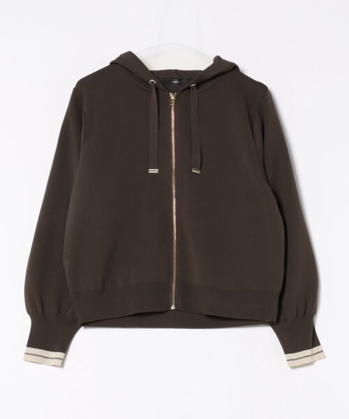 INTERPLANET（インタープラネット）の「超軽量ラメ配色ラインパーカー（パーカー・レディース・ブラック/アイボリー/インディゴブルー/ブラウン・FREE）」の11枚目の写真