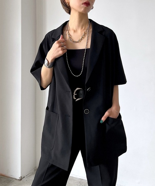 PAGEBOY(ページボーイ)の「ライトテーラードジャケット(テーラードジャケット・レディース・グレー/ブラック/ベージュ系その他・FREE)」の7枚目の写真