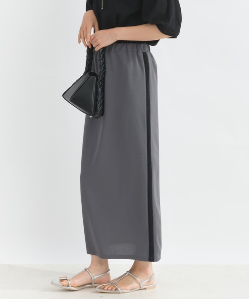 Lo-Fi（ローファイ）の「【WEB限定】カットジャージータイトスカート（スカート・レディース・チャコールグレー/ブラック・M）」の11枚目の写真