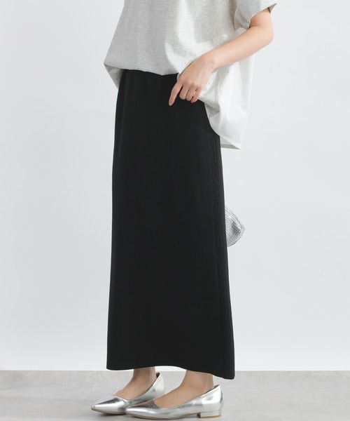 Lo-Fi（ローファイ）の「【WEB限定】カットジャージータイトスカート（スカート・レディース・チャコールグレー/ブラック・M）」の6枚目の写真