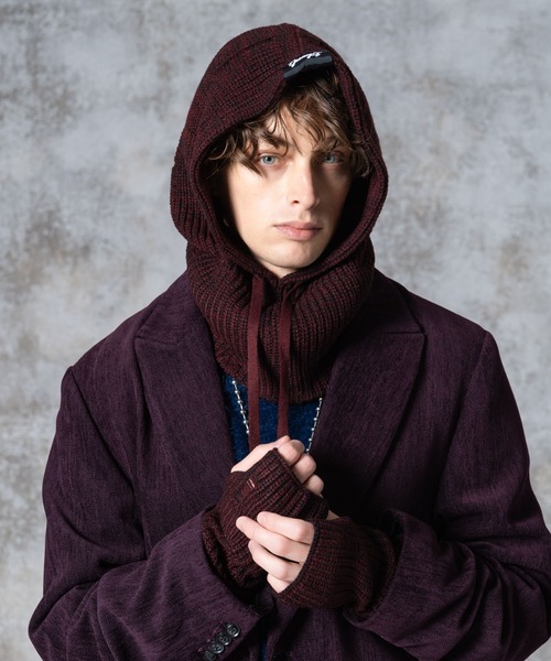 glamb（グラム）の「Grunge Hoodie Snood / グランジフーディスヌード（ネックウォーマー/スヌード・メンズ・ブラック/ワイン/グリーン・FREE）」の8枚目の写真