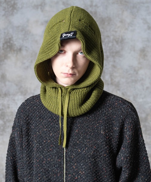 glamb（グラム）の「Grunge Hoodie Snood / グランジフーディスヌード（ネックウォーマー/スヌード・メンズ・ブラック/ワイン/グリーン・FREE）」の6枚目の写真