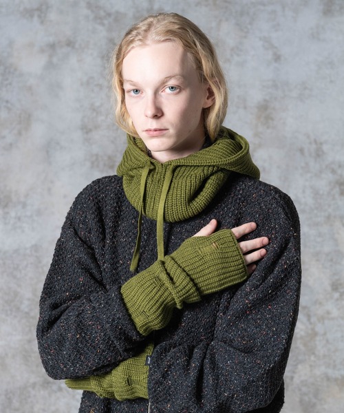 glamb（グラム）の「Grunge Hoodie Snood / グランジフーディスヌード（ネックウォーマー/スヌード・メンズ・ブラック/ワイン/グリーン・FREE）」の7枚目の写真