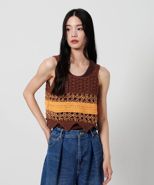セール】【別注】＜LOGAN knitting mills＞ニット ベスト -2WAY
