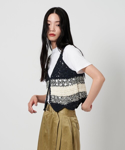 ニットベスト　LOGAN knitting mills ―2WAY― LOGAN knitting mills ベスト ジレ 「別注」「LOGAN mills