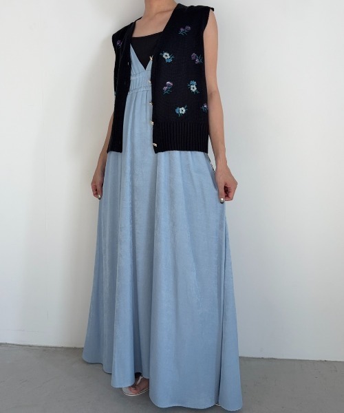 Unitage（ユニテージ）の「フラワースパンコールニットベスト（ベスト・レディース・オレンジ/ホワイト/ブラック・FREE）」の11枚目の写真