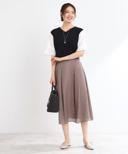 Reflect(リフレクト)の「バイカラードッキングニット(ニット/セーター・レディース・ブラック系4/ブルー系9/ライトグレー系4・09/11)」の16枚目の写真