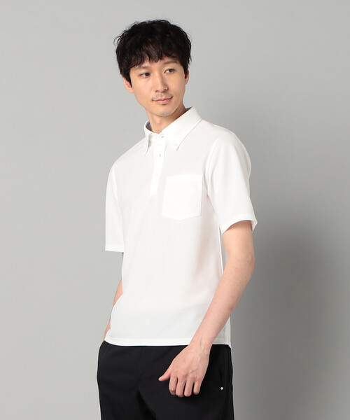 COMME CA MEN(コムサメン)の「ボタンダウン ポロシャツ(ポロシャツ・メンズ・ブラック/カーキ/ホワイト/ネイビー・L/M)」の2枚目の写真